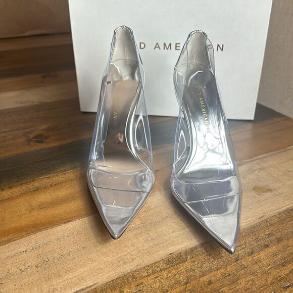 Good American Heels-Clear Lucite-Stilleto - Picture 9 of 11